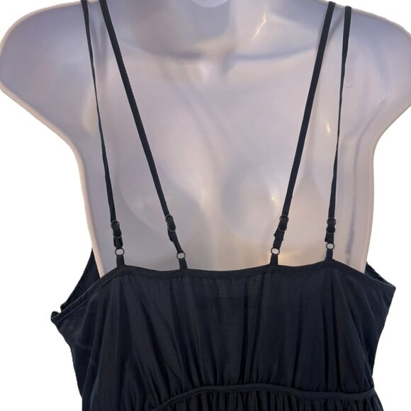 Banana Republic Rosalia indigo cotton silk maxi dress Sz 6 - Picture 4 of 11